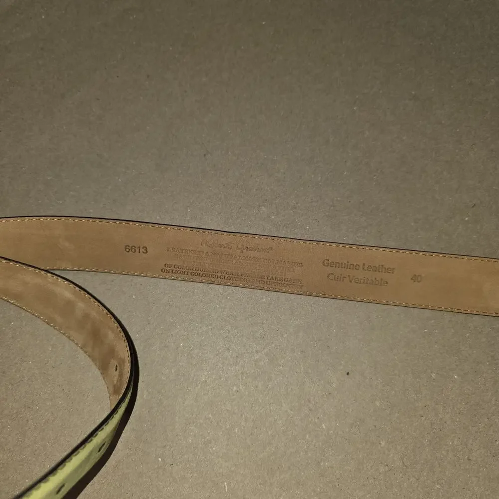 Robert Graham SUEDE LEATHER Belt Men's 40 MEDIUM Green LAUREL Metal Buckle NWOT